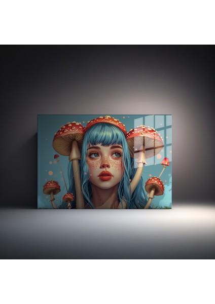 Popart Digital Sanatlar,3d Dekoratif Baskı Yatay Cam Tablo 57
