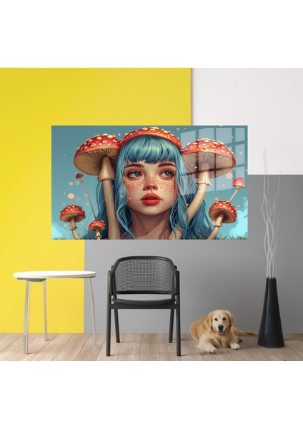 Popart Digital Sanatlar,3d Dekoratif Baskı Yatay Cam Tablo 57
