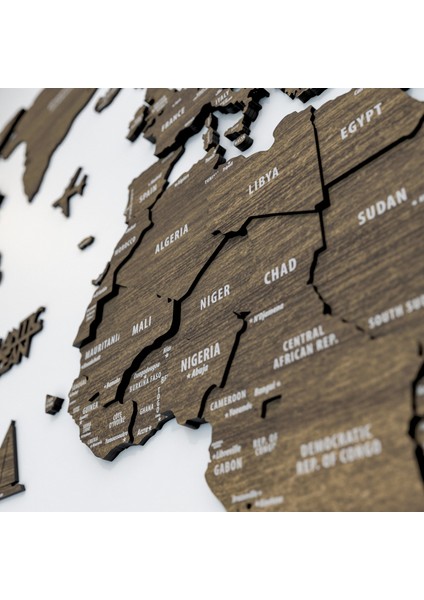 s 3 Boyutlu Ahşap Dünya Haritası, Ahşap Duvar Dekoru, Duvar Dekorasyon