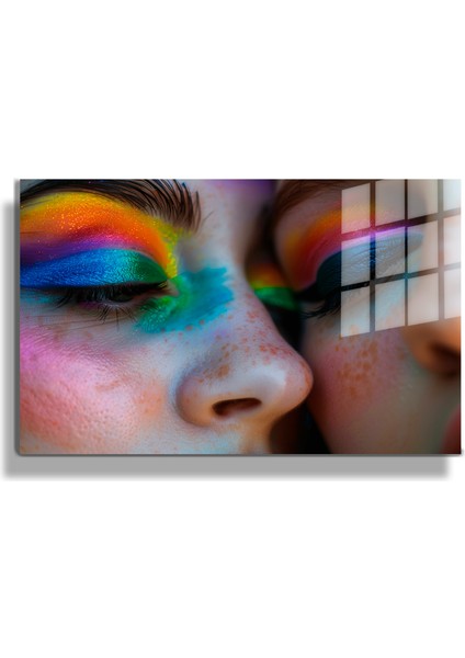 Popart Digital Sanatlar,3d Dekoratif Baskı Yatay Cam Tablo 81