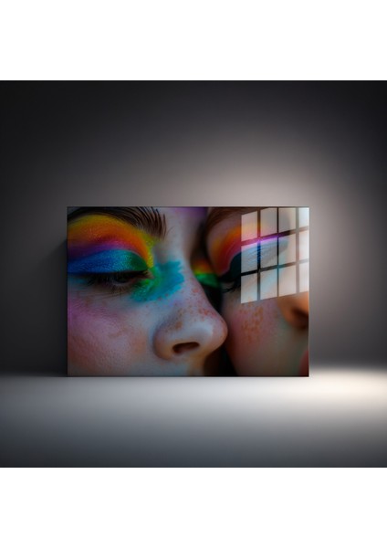 Popart Digital Sanatlar,3d Dekoratif Baskı Yatay Cam Tablo 81