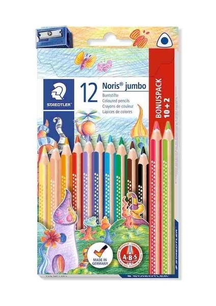 Noris Jumbo Üçgen Kuru Boya 12 Renk