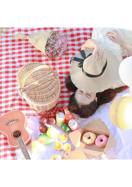 I ve I Hasır Sepeti Düğün Kamp Partileri Için Sağlam Küçük Kırmızı (Yurt Dışından) fırsatları