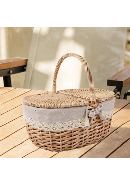 I ve I Hasır Sepeti Düğün Kamp Partileri Için Sağlam Küçük Gri (Yurt Dışından) fiyatları