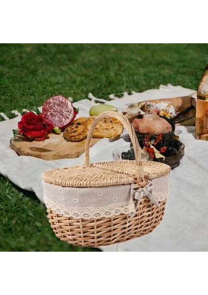 I ve I Hasır Sepeti Düğün Kamp Partileri Için Sağlam Küçük Gri (Yurt Dışından) modelleri