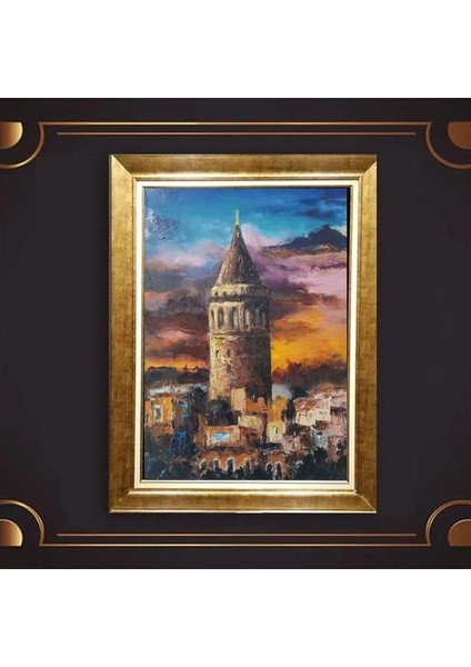 Altın Çerçeveli Paspartulu Tablo PP1188