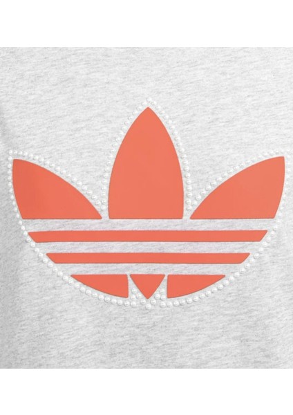 Originals Pearl Trefoil Kadın Gri T-Shirt indirimleri