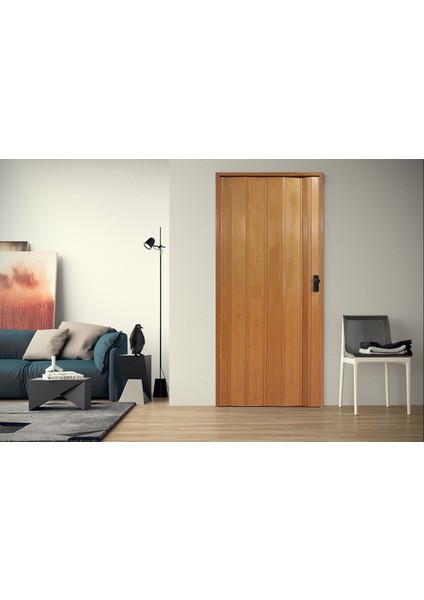 Meşe Renkli 3 Sıra Camlı 12 mm - En 117 cm Akordiyon Kapı fiyatları