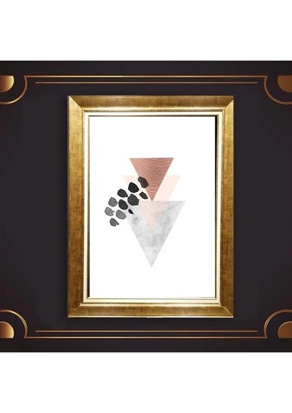 Altın Çerçeveli Paspartulu Tablo PP475