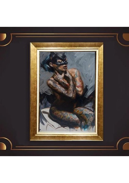 Altın Çerçeveli Paspartulu Tablo PP678