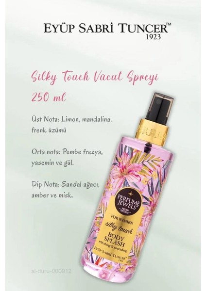 Macadamia Şampuan, Frambuaz Tonik, Vücut Spreyi Splash Silky Touch ve Kremi ve Rosie