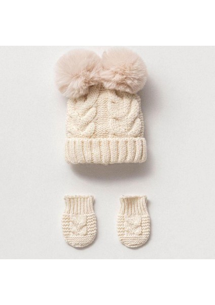 Unisex Çıkarılabilir Ponpon Bere Eldiven