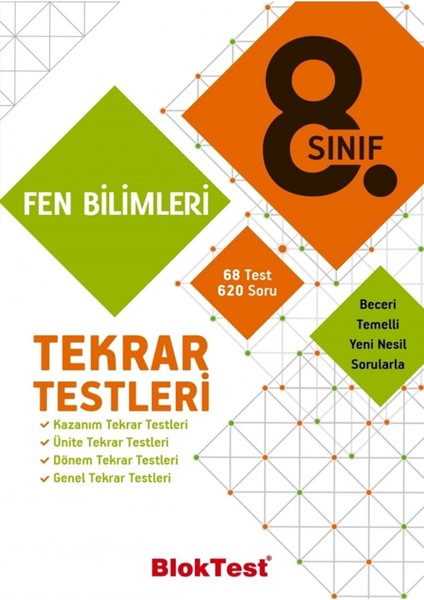 8.sınıf Fen Bilimleri Tekrar Testleri