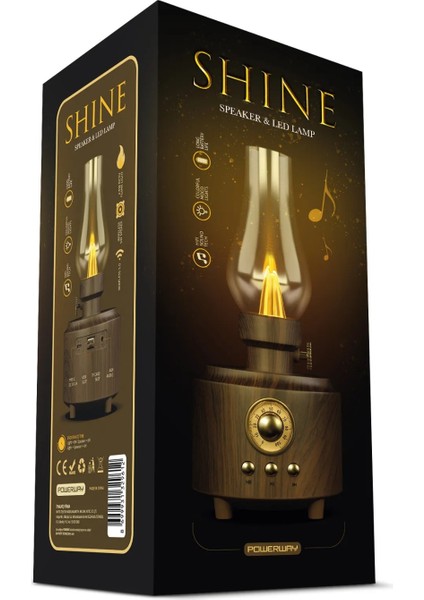 way Shine USB Girişli Otantik Gece Lambası Taşınabilir Nostalji Bluetooth Hoparlör