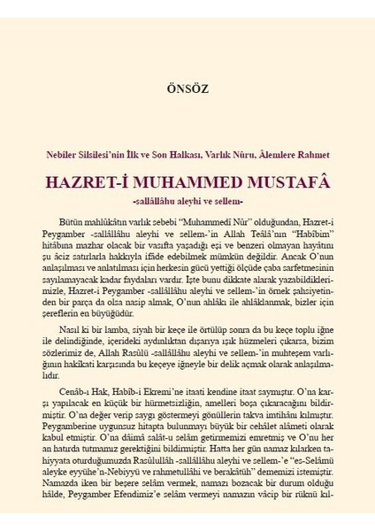 Hazreti Muhammed Mustafa (s.a.v.) - Ders Kitabı - Osman Nuri Topbaş