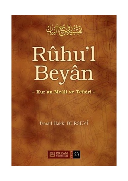 Ruhul Beyan Tefsiri (23. Cilt) - İsmail Hakkı Bursevi fiyatları