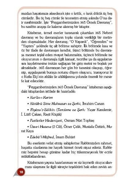 Peygamber Efendimizden 365 Örnek Davranış modelleri