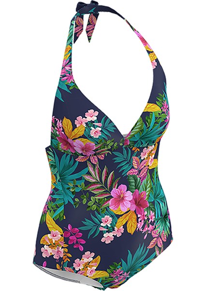 Olaian Kadın Boyundan Bağlamalı Mayo - Mavi - CLEA fiyatları