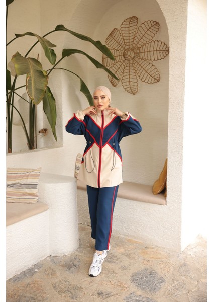 Kadın Tesettür Tunik Pantolon Double Crep Ikili Takım 461