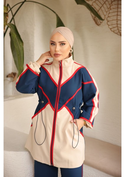 Kadın Tesettür Tunik Pantolon Double Crep Ikili Takım 461