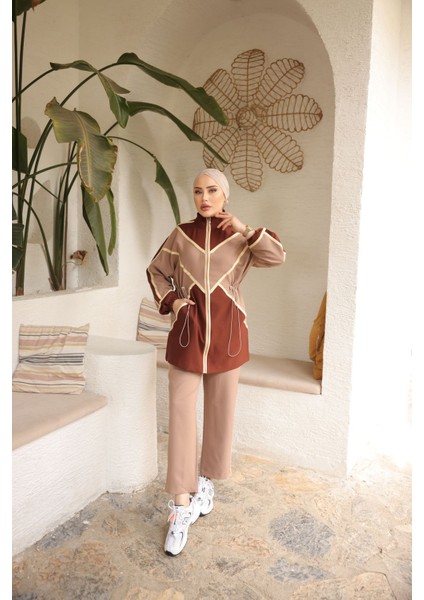 Kadın Tesettür Tunik Pantolon Double Crep Ikili Takım 461