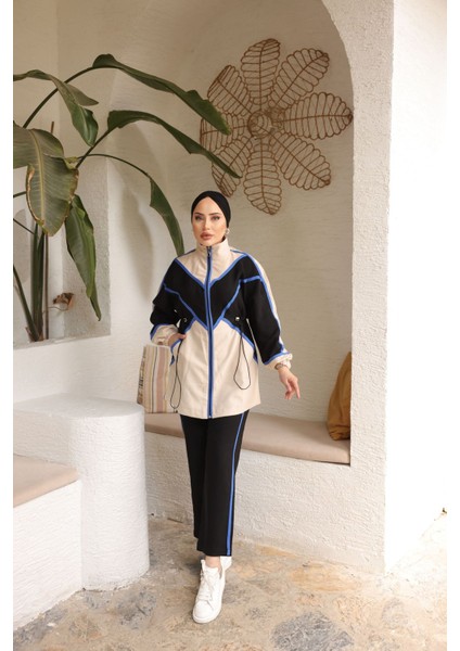 Kadın Tesettür Tunik Pantolon Double Crep Ikili Takım 461