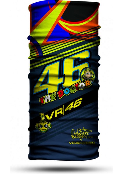 Vr 46 Motorcu Boyunlugu Unisex Bandana Motosiklet Bandana Boyunluk Kadın Erkek Boyunluk Headwear BDK924