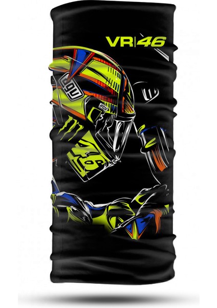 Vr 46 Motogp Motorcu Boyunlugu Unisex Bandana Motosiklet Bandana Boyunluk Kadın Erkek Boyunluk Headwear BDK934