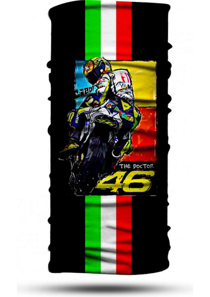 Italy VR46 Motorcu Boyunlugu Unisex Bandana Motosiklet Bandana Boyunluk Kadın Erkek Boyunluk Headwear BDK942