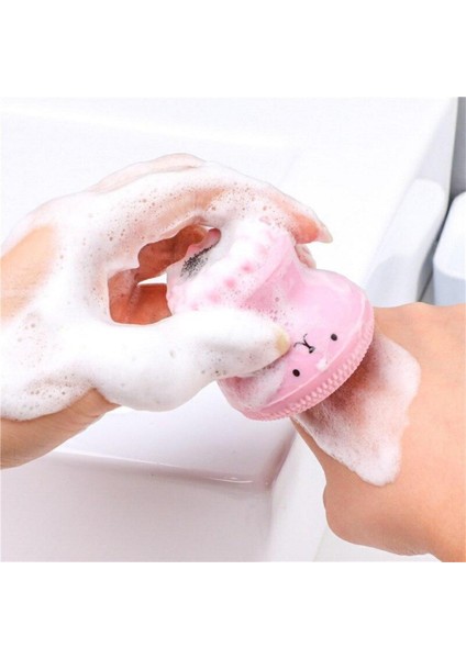 Peeling Etkili Mini El Yüz Cilt Temizleme Fırçası Silikon Temizlenmesi Kolay