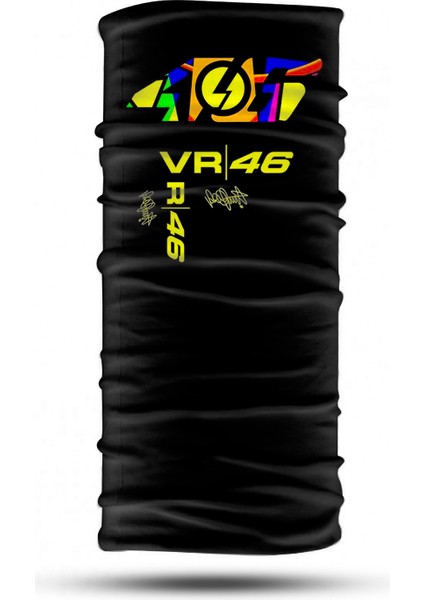 Vr 46 Sıyah V2 Motorcu Boyunlugu Unisex Bandana Motosiklet Bandana Boyunluk Kadın Erkek Boyunluk Headwear BDK929