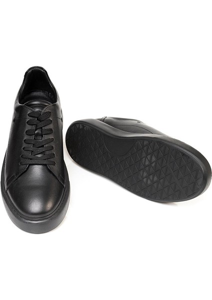 75162 Erkek Siyah Hakiki Deri Sneaker Ayakkabı modelleri