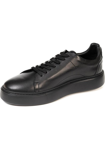 75162 Erkek Siyah Hakiki Deri Sneaker Ayakkabı fırsatları