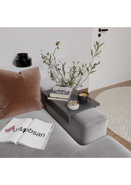 Boston Kol Üstü Sehpa, Koltuk Yanı Sehpa, Ayarlanabilir Tepsi, Dekoratif Koltuk Sehpası 29 cm