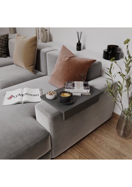 Boston Kol Üstü Sehpa, Koltuk Yanı Sehpa, Ayarlanabilir Tepsi, Dekoratif Koltuk Sehpası 29 cm modelleri