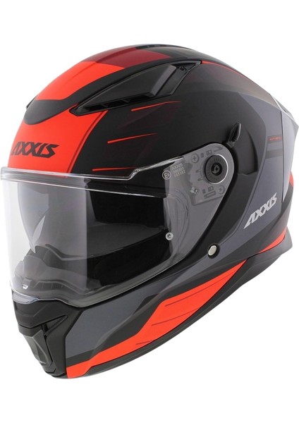 Axxıs Panther Sv Prestıge B5 Matt Red Kapalı Kask