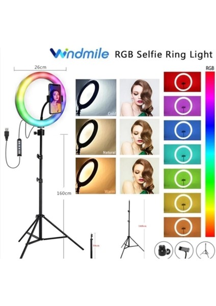 MJ33 Youtube Instagram Tiktok Selfie Rgb LED Halka Işık