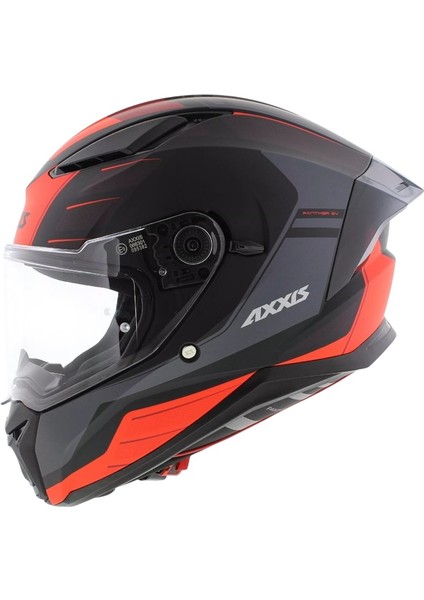 Axxıs Panther Sv Prestıge B5 Matt Red Kapalı Kask