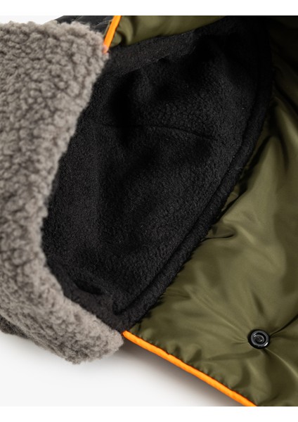 Pilot Şapka Polar Detaylı Kulak Kapaklı