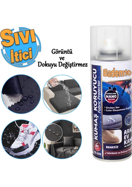 Kumaş Koruyucu Sprey Renskiz 200 ml Ayakkabı Kıyafet Koltuk Çadır Çanta Yağmur Su Itici Kaydırıcı