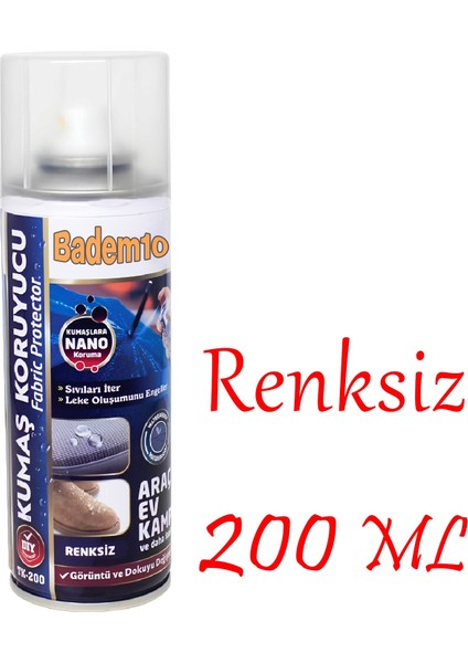 Kumaş Koruyucu Sprey Renskiz 200 ml Ayakkabı Kıyafet Koltuk Çadır Çanta Yağmur Su Itici Kaydırıcı