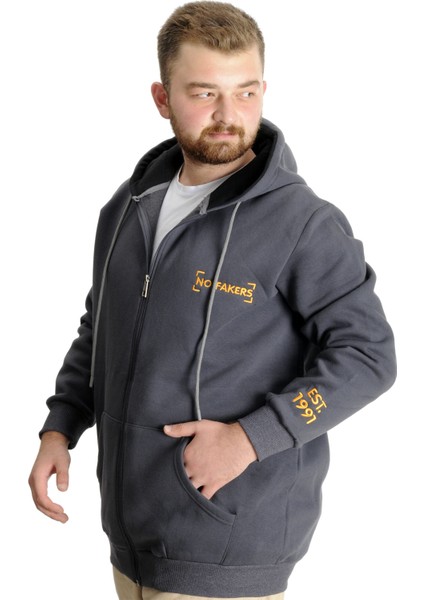 Mode Xl Büyük Beden Erkek Sweat Ferm. No Fakers 23545 Füme fiyatları