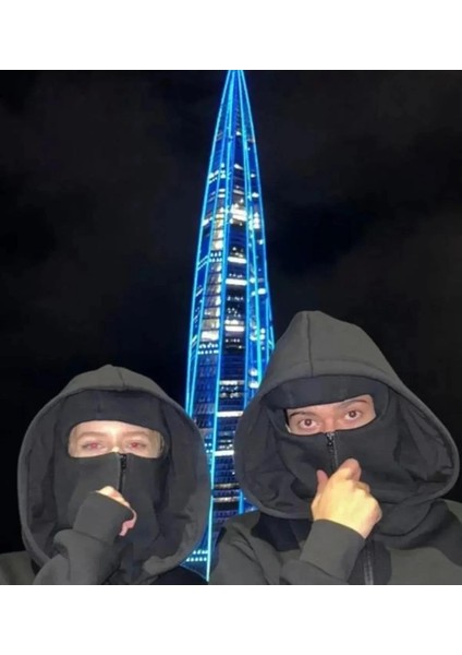 3 Iplik ( Kalın ) Şardonlu ( Içi Pamuklu ) Unisex Kar Maskeli Kapüşonlu Oversize Hırka fiyatları