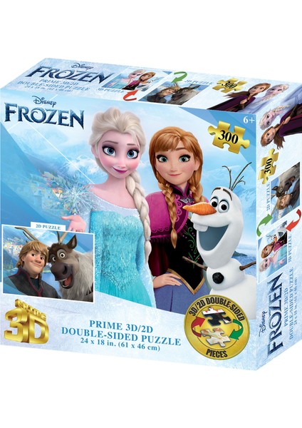Disney Frozen Çift Taraflı Puzzle 300 Parça 37554