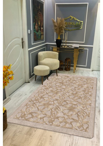 Kaymaz Taban Yıkanabilir Dijital Baskı Dekoratif Modern Desenli Nesv2 Serisi Dot Taban Halı N2S04