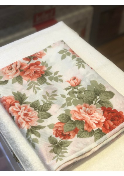 Leke Tutmaz 140X140 Raşel Biyeli Masa Örtüsü Turuncu Gül