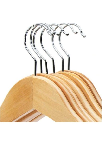 6 Adet Vernikli Ahşap Askı Kıyafet ve Elbise Askısı Dolap Düzenleyici Askı Ahşap Natürel fiyatları