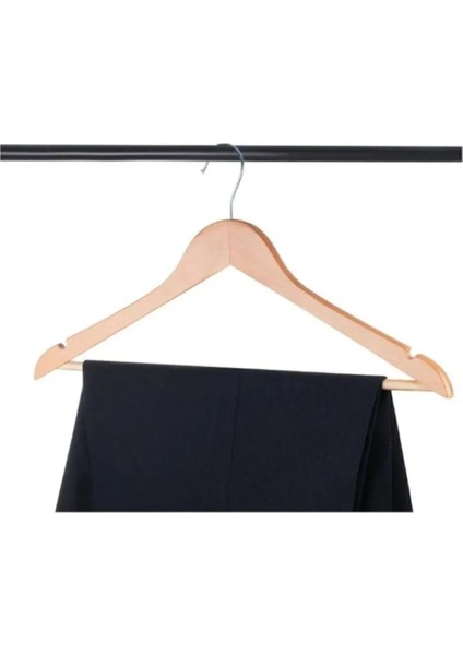 6 Adet Vernikli Ahşap Askı Kıyafet ve Elbise Askısı Dolap Düzenleyici Askı Ahşap Natürel fırsatları