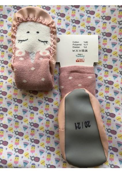 Kedi Baskılı Patik Çorap