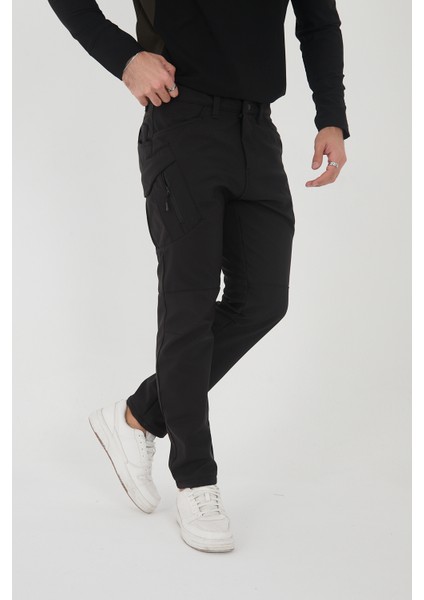 CAMP594 Outdoor Softshell Su Ve Rüzgara içi Polarlı Kışlık Erkek Taktik Pantolon